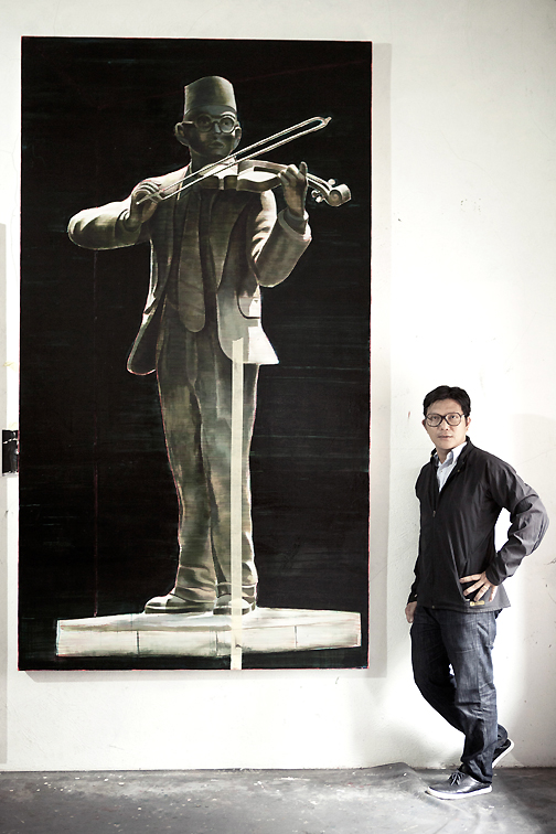 <p style="text-align: justify;"><strong>Fendry Ekel</strong> (b. Jakarta, Indonesia) was trained at the Gerrit T. Rietveld Academy, the esteemed Rijksakademie van beeldende kunsten in Amsterdam, Netherlands and Cittadellarte, Fondazione Pistoletto, Italy. As an outcome of his solo exhibition in HVCCA in New York, he was invited to participate in the International Studio and Curatorial Program (ISCP), New York in 2011. Ekel has been dubbed a <em>pictor doctus</em>, who critically investigates the power of art, figuration and representation by appropriating images from our collective memory. His multilayered, monumental paintings, created after existing photographic pictures, explore the relation between &amp;lsquo;man and memory&amp;rsquo;. Fendry Ekel has exhibited his work internationally and has had reoccurring solo shows in Amsterdam, Brussels, Milan, Valencia, Mexico City, Jakarta and New York. Ekel lives and works in Bali, Indonesia and Berlin, Germany. 2021 he established the artists-run Artspace V-room together with Marco Cassani.</p>
<p style="text-align: justify;">Bibliography (Monographies):<br />Eeckhout, Tanguy et al. 2009. <em>Fendry Ekel &amp;ndash; Witness (Works on Paper)</em>. [Published on the occasion of the Exhibition "Fendry Ekel &amp;ndash; Witness, Works on Paper"; at the Hudson Valley Center for Contemporary Art (HVCCA) in Peekskill, New York, September 12 2009 - July 26 2010] 1. Publ ed. Amsterdam: Black Cat Publishing.</p>
<p style="text-align: justify;">Van Gerrewey, Christophe et al. 2017. <em>Fendry Ekel&amp;nbsp;&amp;ndash; Entries</em>. Volendam/Amsterdam: LM Publishers/Black Cat Publishing.</p>
<p style="text-align: justify;">&amp;nbsp;</p>
<p style="text-align: justify;">&amp;copy;Fendry Ekel photographed by Armelle Bouret</p>